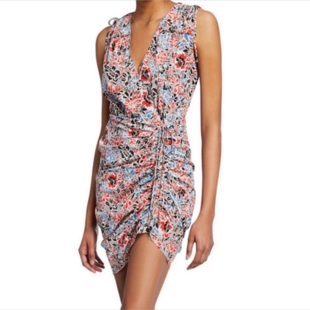 Veronica Beard Soheyla Ruched Floral Print Dress 16